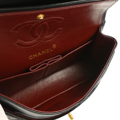 Chanel Black Lambskin Small Classic Double Flap Shoulder Bag 185775 - Picture 4 of 11
