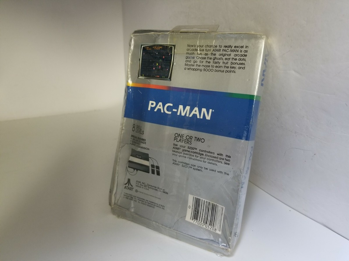 PAC-MAN NEW Factory sealed W/Creased Box FOR ATARI 5200 NTSC US