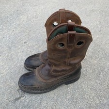 Georgia Boot G5514 Men's Mud Dog Pull On Work Tan Brown Boot Round Toe Size 10M
