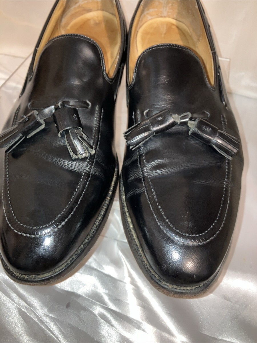 Johnston & Murphy Aristocraft Black Leather Tassel Loafer 13 Johnston & Murphy Aristocraft Black Leather Tassel Loafer 13
