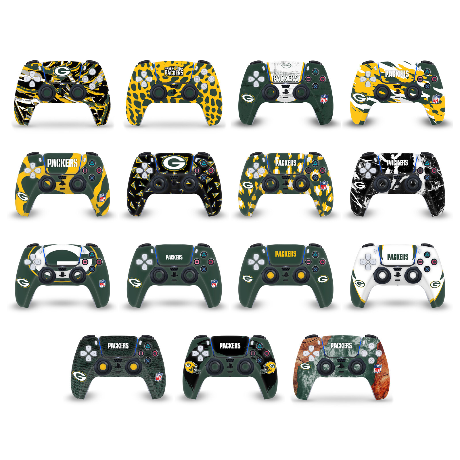 OFFICIAL NFL GREEN BAY PACKERS VINYL SKIN FOR PS5 SONY DUALSENSE CONTROLLER