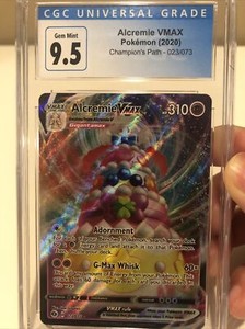 (147) 2020 Pokemon Champion's Path Alcremie VMAX #23 CGC 9.5 Gem Mint/PSA 10