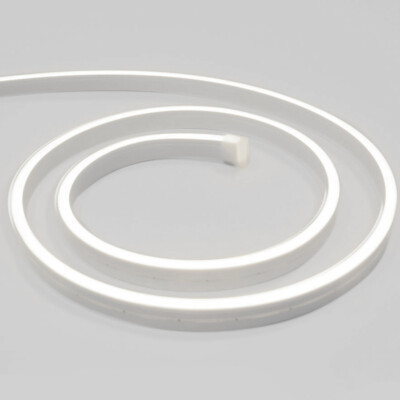 5M Silikon Ultra Mini Flexible Neon LED Streifen 24V COB IP67 Wasserdicht Seitenansicht