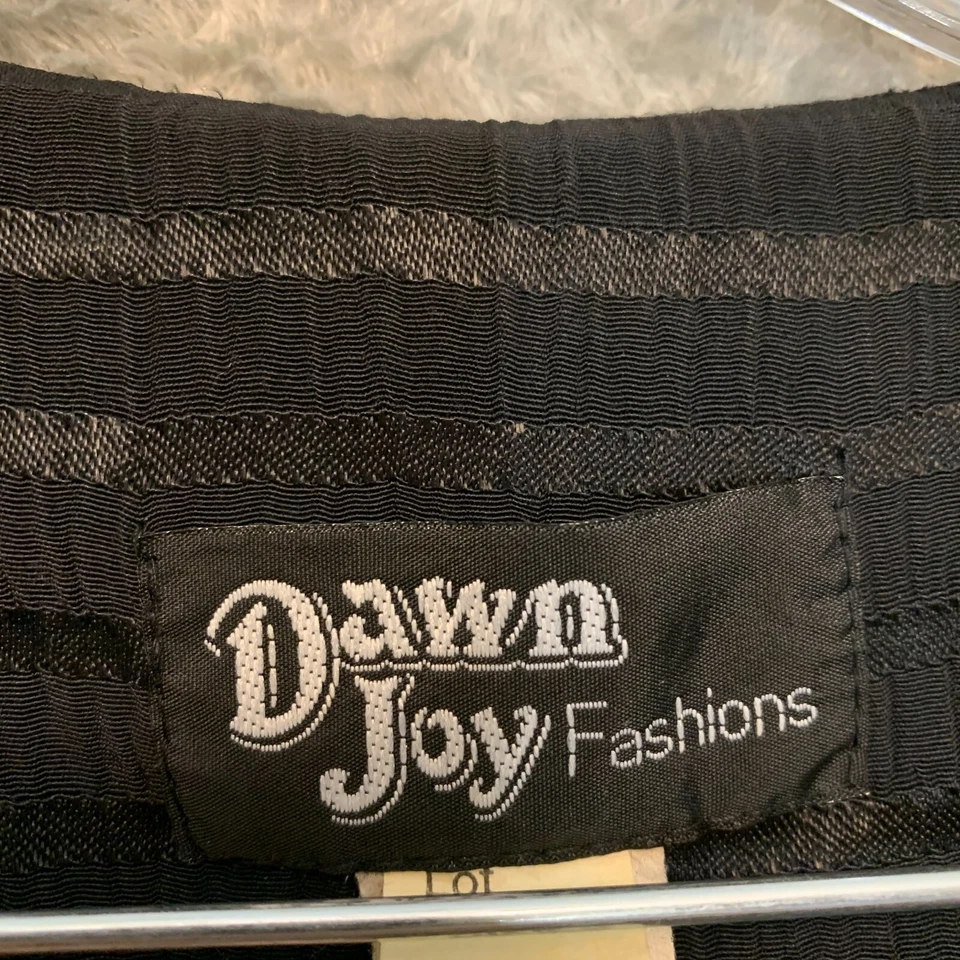 Vtg Dawn Joy Women Witchy Grunge Whimsigoth Button Front Stretch Maxi Dress 3 - Image 4 of 4