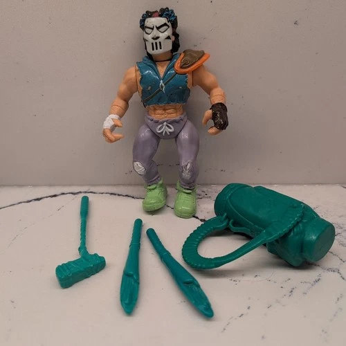Casey Jones Teenage Mutant Ninja Turtles Figure Playmates TMNT Vintage Complete