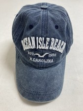 Vintage Ocean Isle Beach Est. 1959 N. Carolina Denim Cap Made In USA Strapback