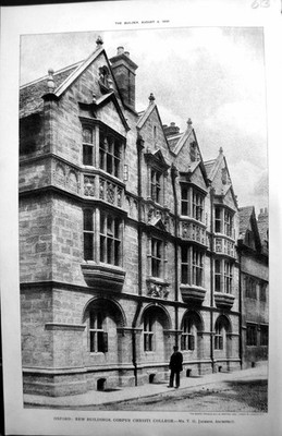 Old Oxford New Buildings Corpus Christi College Jackson Architektur
