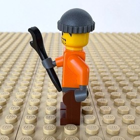 LEGO Factory, Racers: Hot Rod Driver Orange WRENCH rac039, 10200 CAR GARAGE 2008