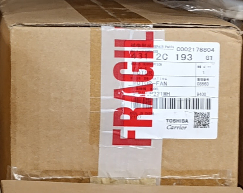 Moteur Toshiba 4312C193 pour ventilateur de climatisation de chambre à coucher