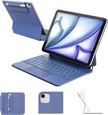 BLUE Magnetic Magic Keyboard Case Folio iPad Air 11" M4 2026-M3 2025-M2 Backlit