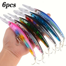 6 Wobbler Fishing Lures Catching Spinnerbaits Crankbaits for salt /Freshwater