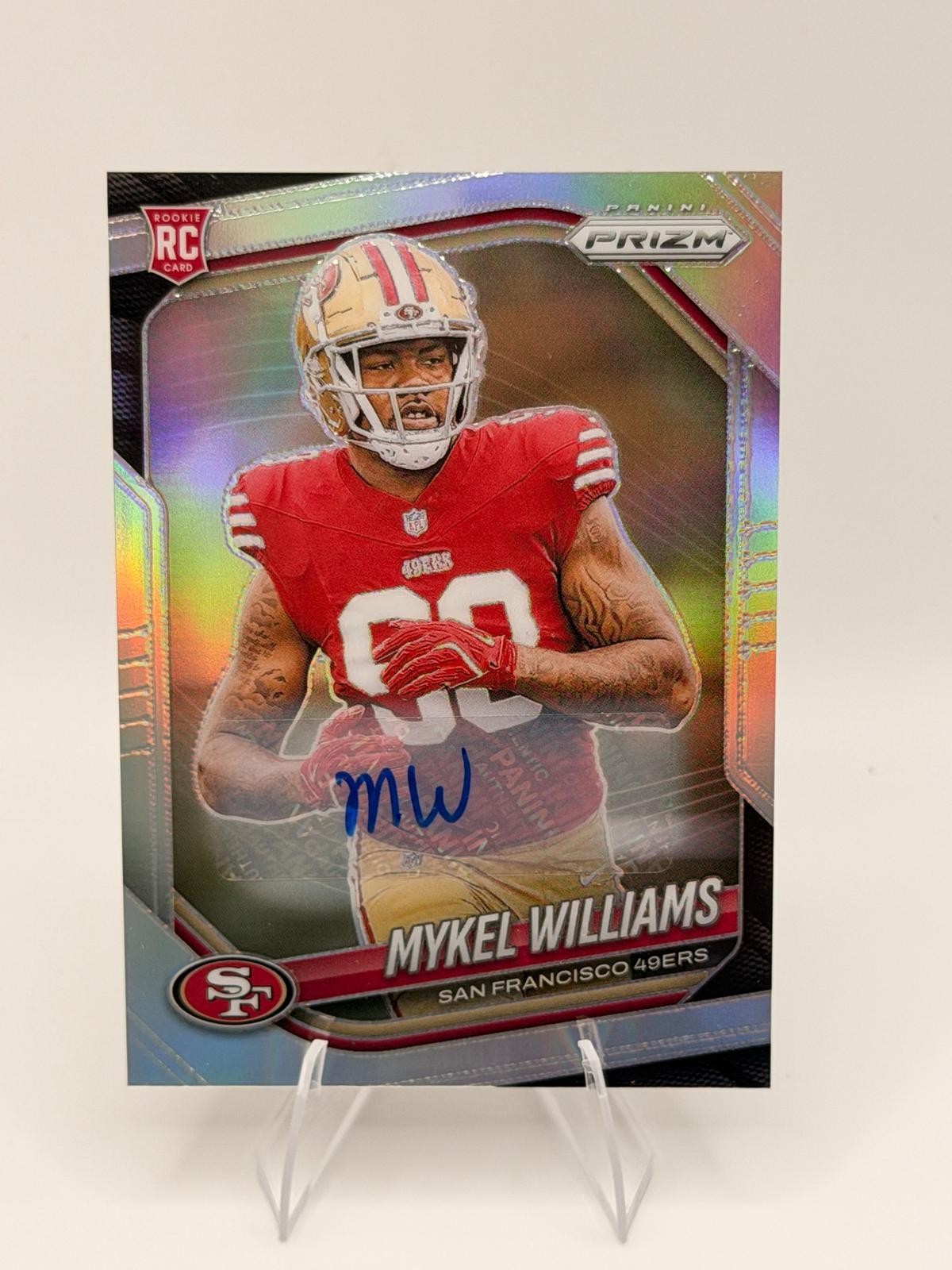 Mykel Williams Panini Prizm #304 Autograph Silver