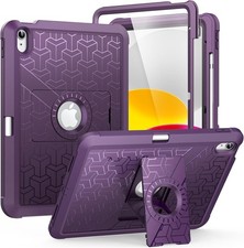 Case for iPad A16 11 Inch 2025 With Built-in Screen Protector  Kickstand Purple