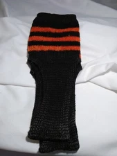 Vintage Baseball Stirrups - Black Orange Stripes - Wool or Heavy Cotton