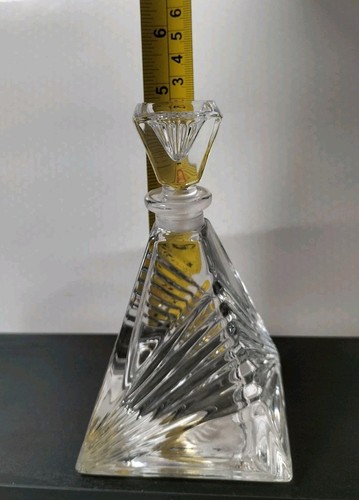 RCR Royal Crystal Rock Perfume Bottle Italian Lead Crystal Triangle Pyramid 12cm - Picture 22 of 24