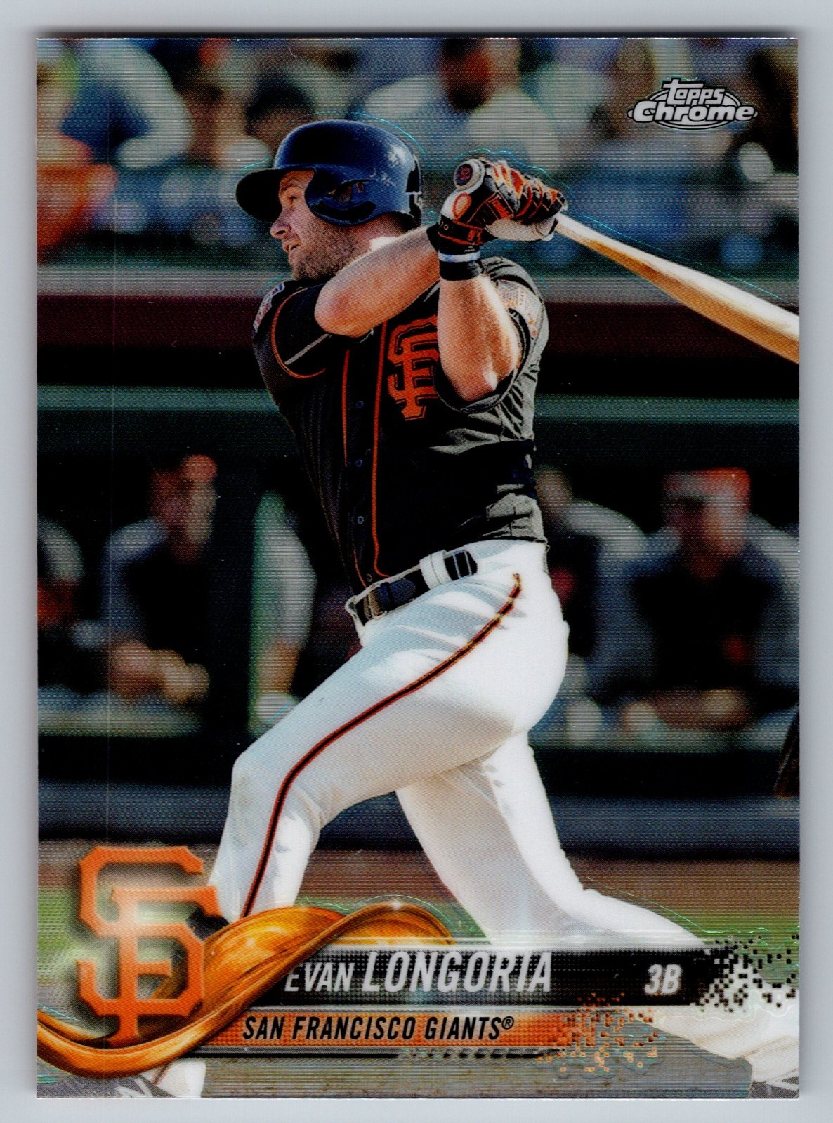 2018 Topps Chrome #95 Evan Longoria Refractor San Francisco Giants