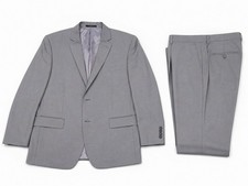 Andrew Fezza Men  s Suit   Size 48R Jacket / Matching Pants   Light Gray