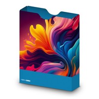 Itenga Heftbox A4 Hochformat Aus Pp Kunststoff Stabile Schulheftbox Bunte Wellen