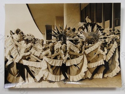 Trinidad Folk Performing Company Dancers South Bank Carnival 1972 Vintage Photo