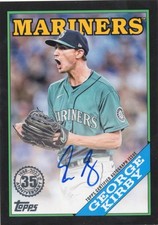 2023 Topps  1988 Topps Baseball Auto George Kirby #88BA-GK Black /199 ON CARD