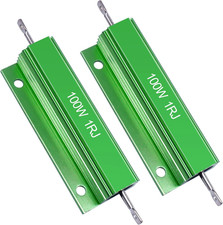 /2Pcs 100W 1 Ohm Wirewound Resistors Aluminum Housed Resistor  5 for Power Supp