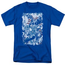 Justice League Of America American Justice Mens T Shirt Royal Blue Officially Li