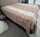 Levtex Home Reversible King duvet, 2 king shams 2 regular shams, orange paisley — photo 1
