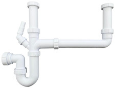 PlumbEZ Kitchen Sink Waste Kits – Single, Bowl & Half, Double Bowl P Trap 40mm