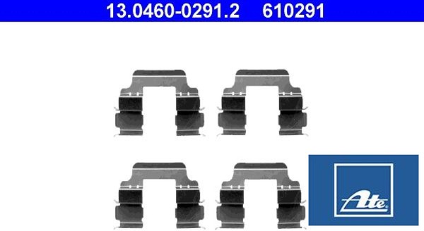 Ate 13.0460-0291.2 ZubehöRsatz FüR Scheibenbremsbelag ZubehöRsatz FüR Nissan-image