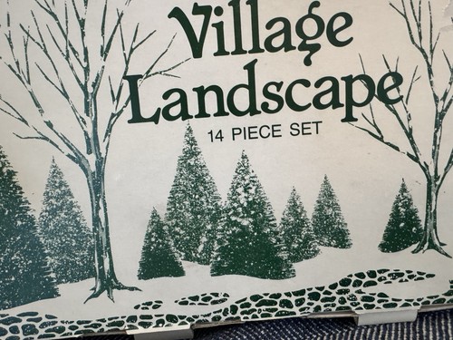 DEPARTMENT 56 VILLAGE LANDSCAPE Set Snowy & Bare Trees Cobblestone Path in orgbx - Picture 8 of 12