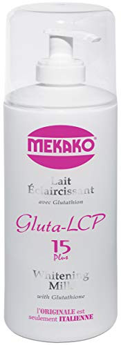MEKAKO Lait Gluta Lcp Éclaircissant Avec Glutathion, 400 Millilitri (X0G)