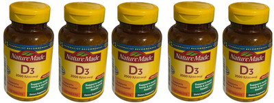 5x Nature Made D3 2000 IU 220 Tablets Each