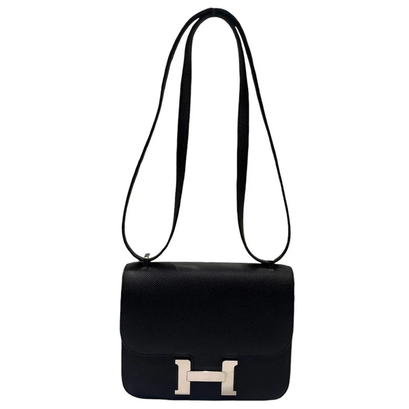 HERMES Constance 3 Mini Black Epsom Leather Shoulder Bag #OKB392
