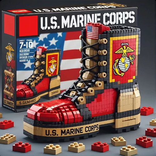 Kit Modelo Bota de Combate | Ladrillos Militares de Ingeniería de Precisión con Detalles de Engranaje - Imagen 5 de 7