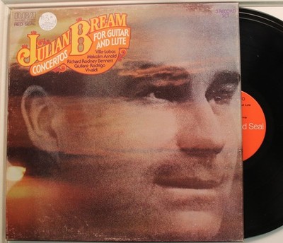 Julian Bream 3-Disc Lp Concertos For Guitar And Lute On Rca - Vg+ to Vg++