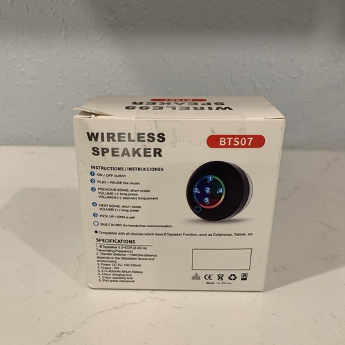 Wireless Waterproof Portable Bluetooth Shower Speaker for Phones,-Open Box - Picture 3 of 5
