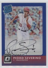 2016 Panini Donruss Optic Rated Rookies Blue 4/75 Pedro Severino #175 Auto 1l2