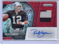Rich Gannon Patch Auto Red Shimmer /35: 2025 Prizm Football. Raiders MVP QB! 🏆