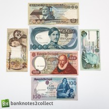 PORTUGAL: Set of 6 Portuguese Escudo Banknotes.
