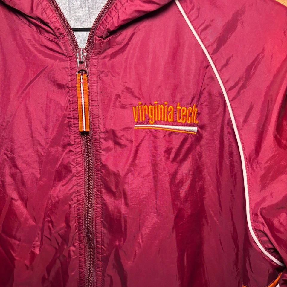 Vintage Virginia Tech Hokies Full Zip Jacket Coat Size Small MV Sport  - Image 2 of 4