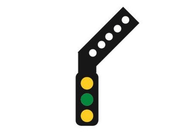 Train-Tech DS4R OO Gauge DCC Signal (RH Feather) 3 Aspect Distant