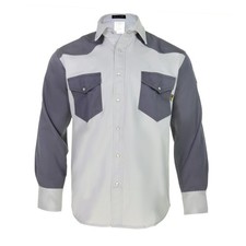 Flame Resistant FR Shirt 88 12 Western Style Two Tone Work Wear Men