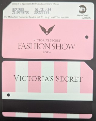 Victorias Secret, Fashion Show, NYC Metrocard, Expired-Mint