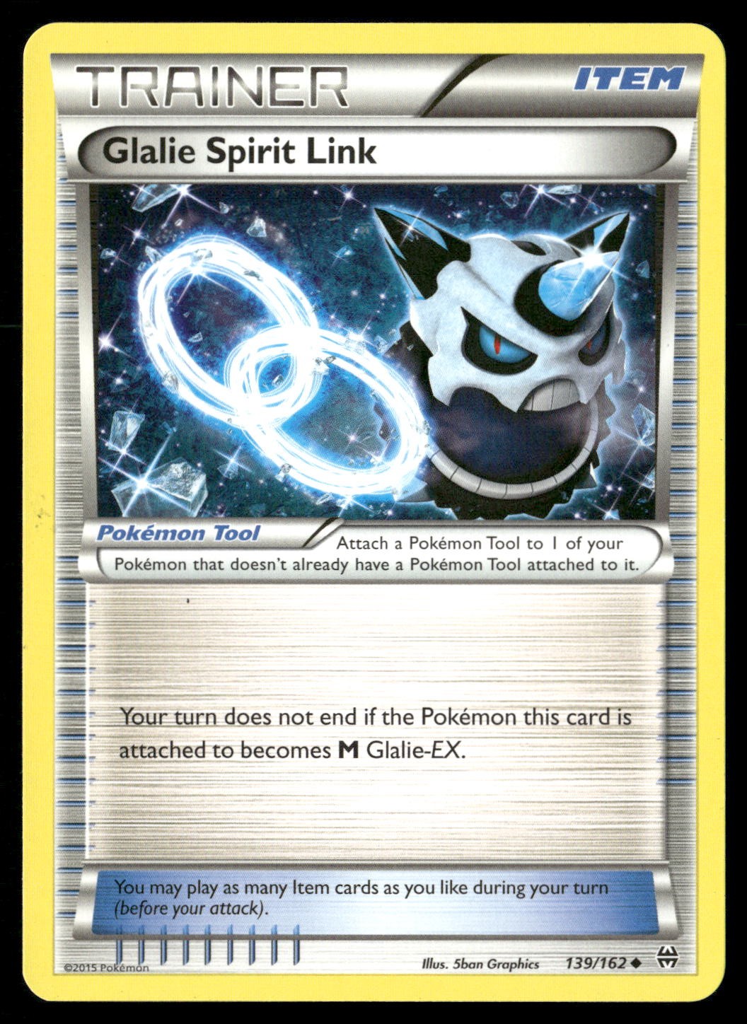 Glalie Spirit Link 139/162 Uncommon BREAKthrough Pokemon Lightly Played