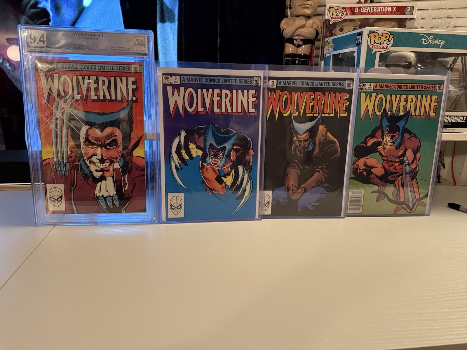 Wolverine #1,2,3,4 (Marvel Mini Series 1982) NM/NM+ SET!!! TOP LOADED AND GRADED