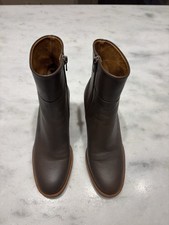 Stivaletti donna Coclico tacco legno pelle tortora