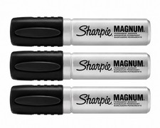 Sharpie Magnum Permanent Markers -Black XL Chisel Tip Large Permanent Marker-3pk