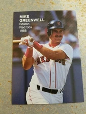 Mike Greenwell Boston Red Sox 1988 #8 BIG SWING Oddball