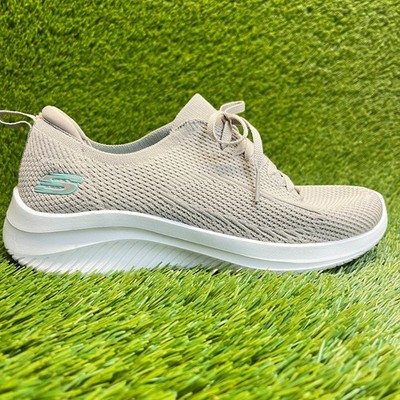 Skechers Sport Ultra Flex 3.0 Womens Size 8 Taupe Running Walking Shoes Sneakers