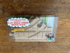1994 Learning Curve Wooden Thomas Train 3 1/2 Inch Curved Switch Tracks 